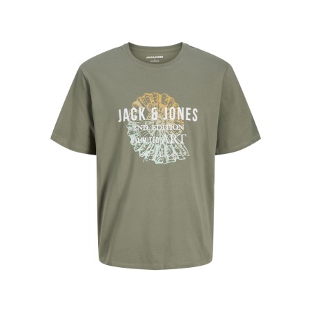 JACK & JONES PLUS Gradient kortærmet print t-shirt - Vetiver
