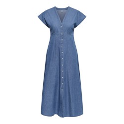 ONLY Nova Azure long kjole - Medium Blue Denim