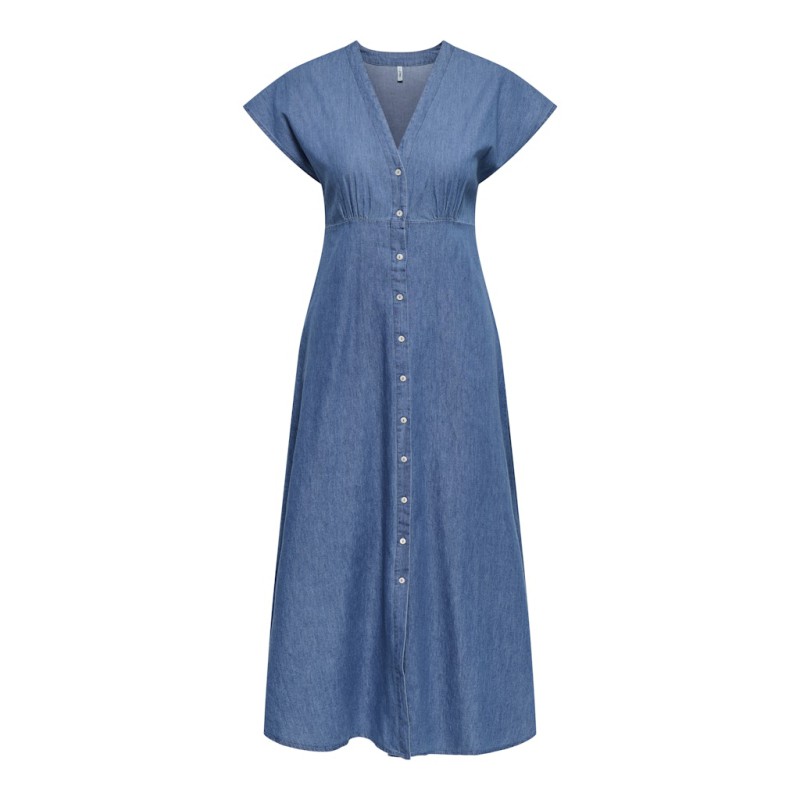 ONLY Nova Azure long kjole - Medium Blue Denim