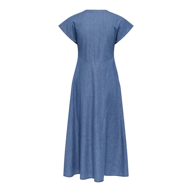 ONLY Nova Azure long kjole - Medium Blue Denim