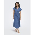 ONLY Nova Azure long kjole - Medium Blue Denim