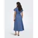 ONLY Nova Azure long kjole - Medium Blue Denim