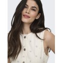 ONLY Naomi aop ærmeløs vest - Egret