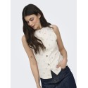 ONLY Naomi aop ærmeløs vest - Egret