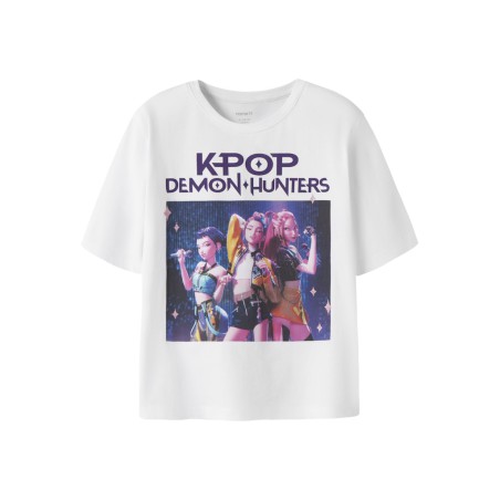 NAME IT KIDS Mara kpop kortærmet t-shirt - Bright White
