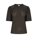 JDY Carla Cathinka kortærmet top - Chocolate Brown