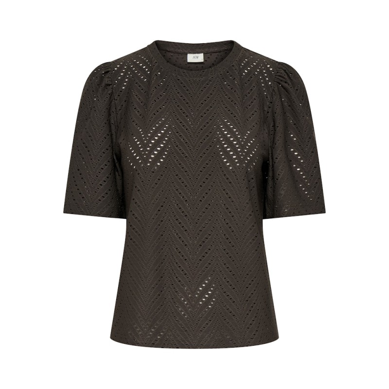 JDY Carla Cathinka kortærmet top - Chocolate Brown