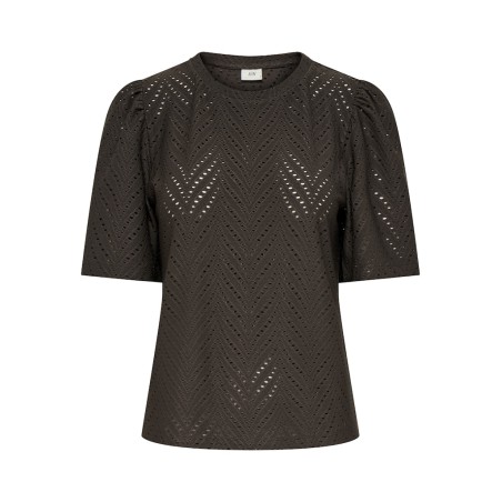 JDY Carla Cathinka kortærmet top - Chocolate Brown
