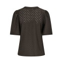 JDY Carla Cathinka kortærmet top - Chocolate Brown