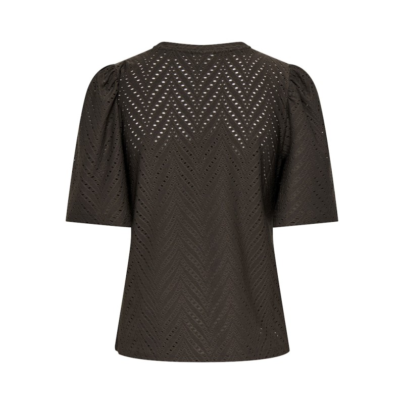 JDY Carla Cathinka kortærmet top - Chocolate Brown