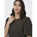 JDY Carla Cathinka kortærmet top - Chocolate Brown