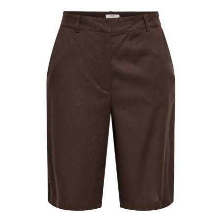 JDY Naomi hør mellem talje bermuda shorts - Chicory Coffee