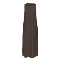 JDY Caya hør lang kjole - Chocolate Brown