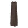 JDY Caya hør lang kjole - Chocolate Brown