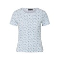 PIECES Turiel kortærmet t-shirt - Cloud Dancer Blue flowers