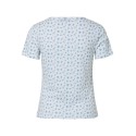 PIECES Turiel kortærmet t-shirt - Cloud Dancer Blue flowers