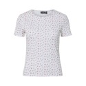 PIECES Turiel kortærmet t-shirt - Cloud Dancer Pink flowers