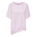 JDY Urba kortærmet asymmetrisk t-shirt - Winsome Orchid