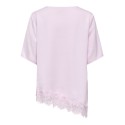 JDY Urba kortærmet asymmetrisk t-shirt - Winsome Orchid