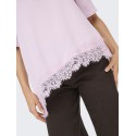 JDY Urba kortærmet asymmetrisk t-shirt - Winsome Orchid