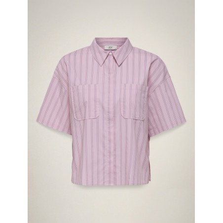 JDY Mio 2/4 ærme boxy skjorte - Pink Lady