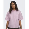 JDY Mio 2/4 ærme boxy skjorte - Pink Lady