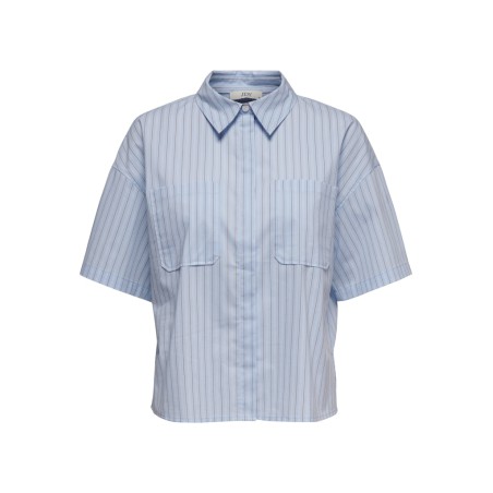 JDY Mio 2/4 ærme boxy skjorte - Cashmere Blue