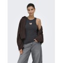 JDY Tulle broderi tanktop - Phantom