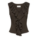 JDY Turbo flæse top - Chocolate Brown