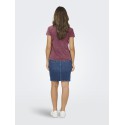 JDY Farock kortærmet print t-shirt - Oxblood Red