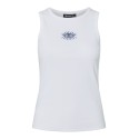 PIECES May embroidery boxer top - Bright White Mystical Eye Embroidry