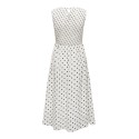 JDY Diego smock midi kjole - Cloud Dancer / Sort Dots