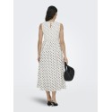 JDY Diego smock midi kjole - Cloud Dancer / Sort Dots