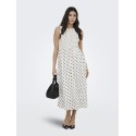 JDY Diego smock midi kjole - Cloud Dancer / Sort Dots