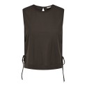 JDY Leslie kortærmet sløjfe top - Chocolate Brown