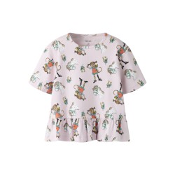 NAME IT Mini Mara Pippi kortærmet regular top - Cradle Pink