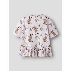 NAME IT Mini Mara Pippi kortærmet regular top - Cradle Pink
