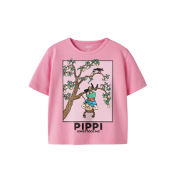 NAME IT Mini Muri Pippi kortærmet t-shirt - Pink Drink