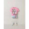 NAME IT Mini Muri Pippi kortærmet t-shirt - Pink Drink