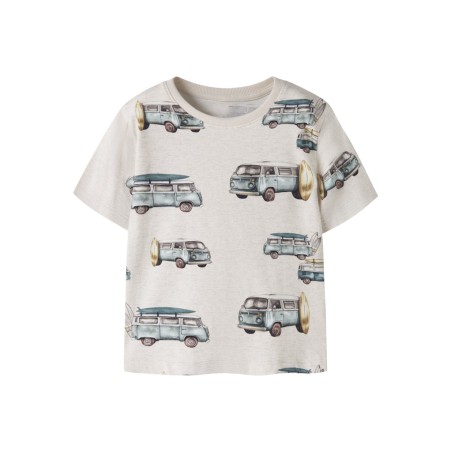 NAME IT Mini Jaxon kortærmet regular t-shirt - Peyote Melange