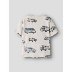 NAME IT Mini Jaxon kortærmet regular t-shirt - Peyote Melange