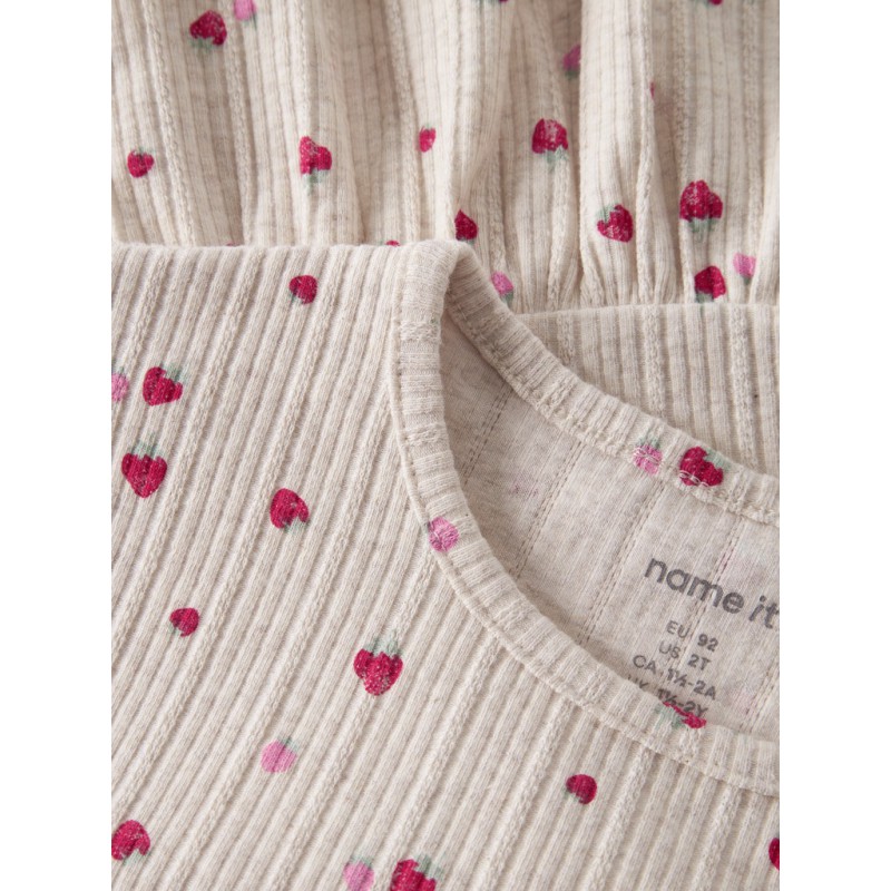 NAME IT Mini Jelly kortærmet top - Peyote Melange