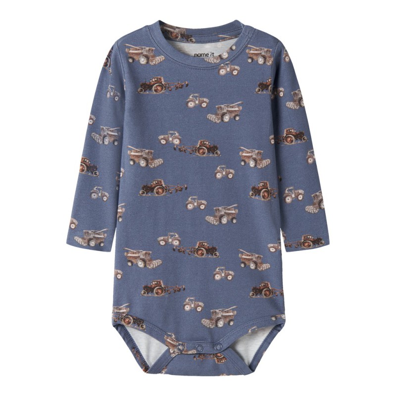 NAME IT Baby Janol langærmet bodystocking - Vintage Indigo