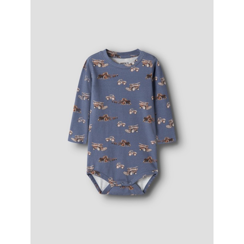 NAME IT Baby Janol langærmet bodystocking - Vintage Indigo