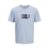 JJ REBEL Thomas kortærmet t-shirt - Cashmere Blue