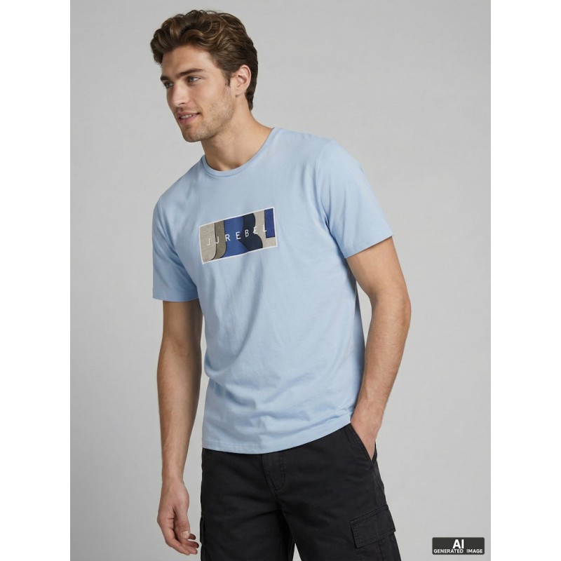 JJ REBEL Thomas kortærmet t-shirt - Cashmere Blue