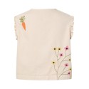 PIECES Palma ærmeløs frill top - Ecru