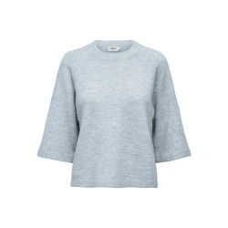 ONLY Simoni 3/4 O-Neck Pullover Knit - Cashmere Blue Melange