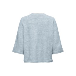 ONLY Simoni 3/4 O-Neck Pullover Knit - Cashmere Blue Melange