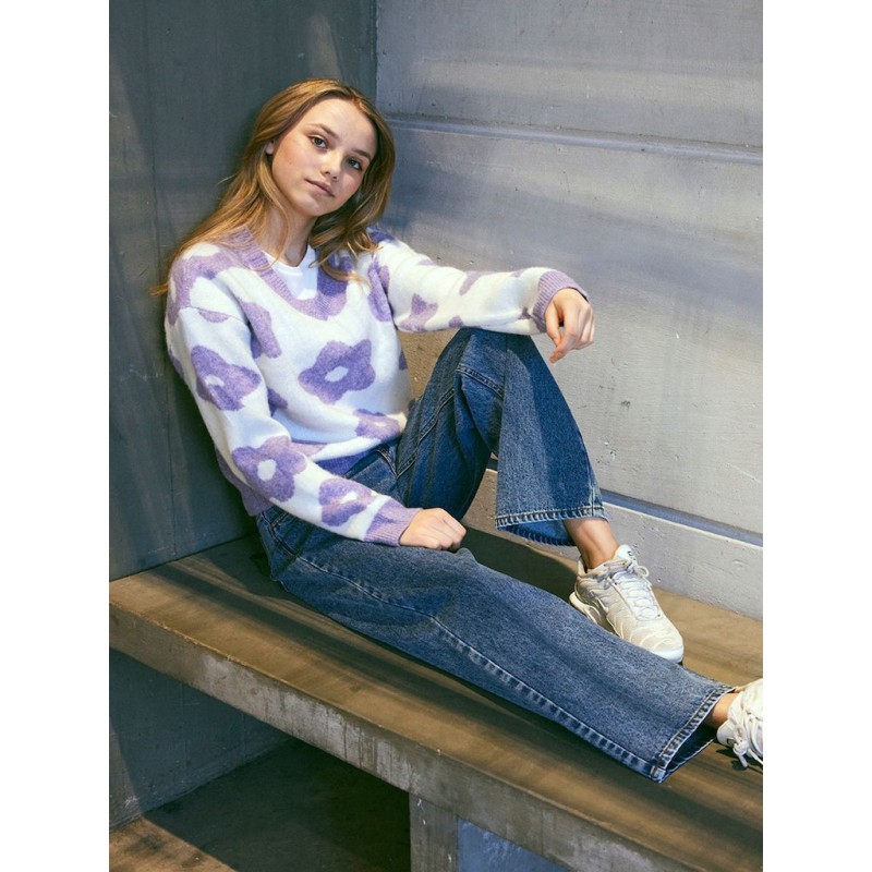 LMTD Taisy L/S Kort Strik - Sand Verbena
